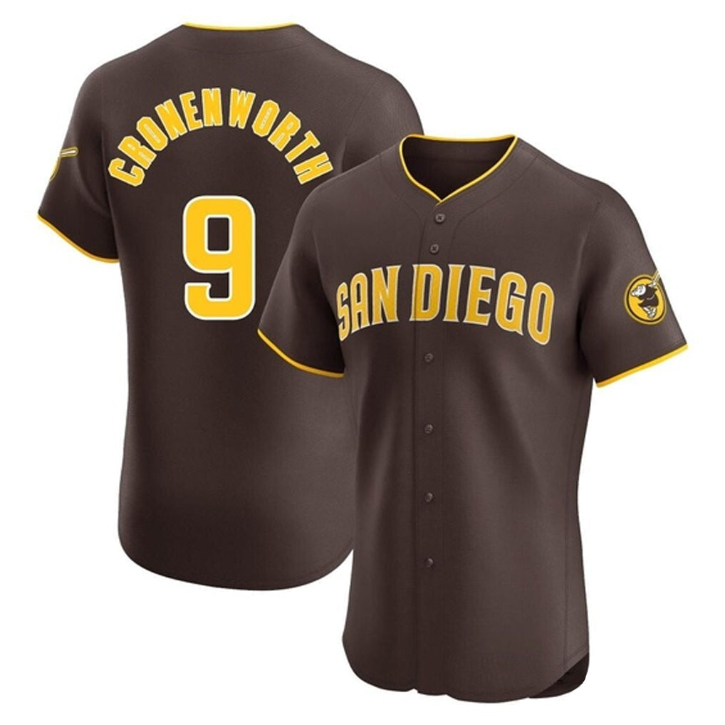 CAdoa S.Diego Padres #9 Jake Cronenworth Player Brown Home Limited Elite Stitched Jerseys