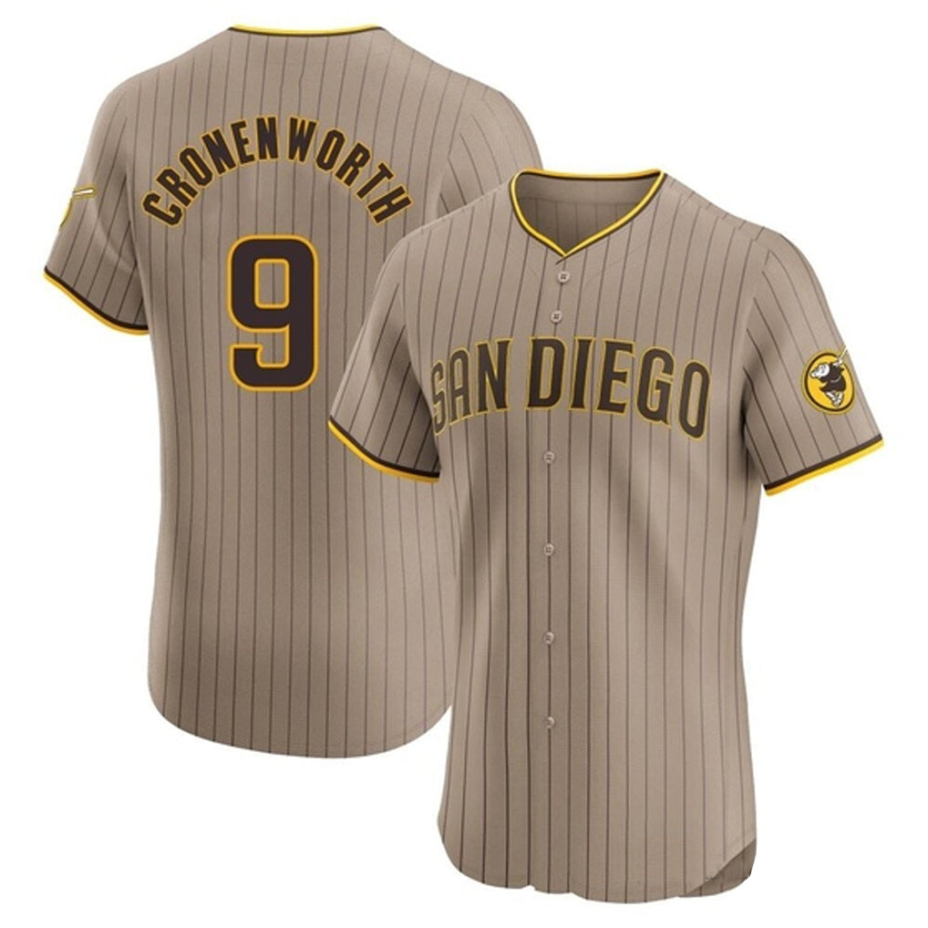 CAdoa S.Diego Padres #9 Jake Cronenworth Player Khaki Home Limited Elite Stitched Jerseys