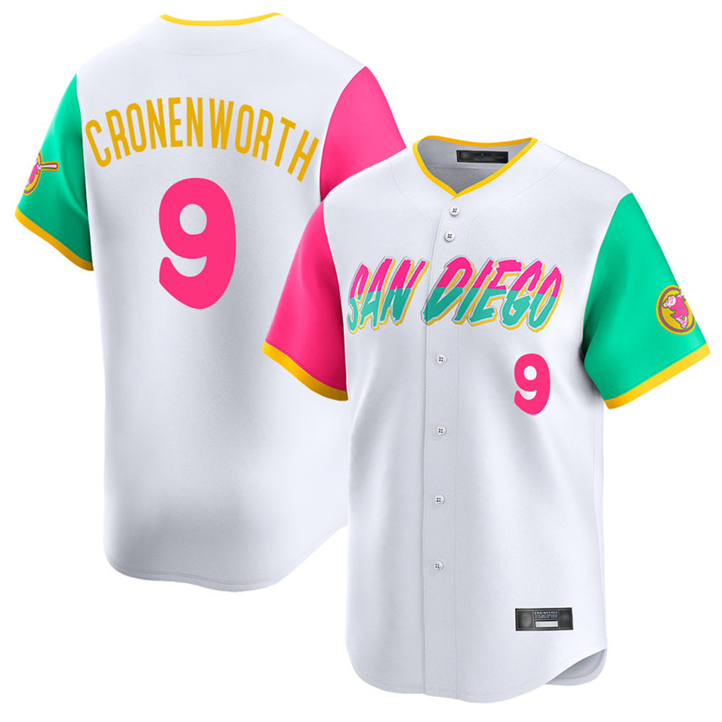 CAdoa S.Diego Padres #9 Jake Cronenworth Player White City Connect Home Limited Stitched Jerseys