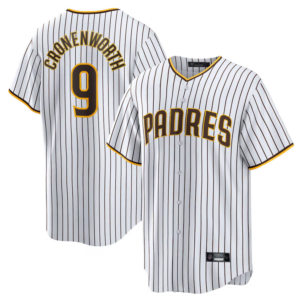 CAdoa S.Diego Padres #9 Jake Cronenworth Player White Home Game Stitched Jerseys