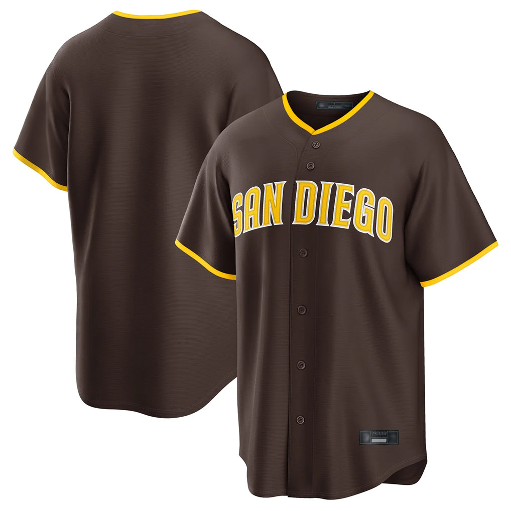 CAdoa S.Diego Padres Blank Player Brown Home Game Stitched Jerseys