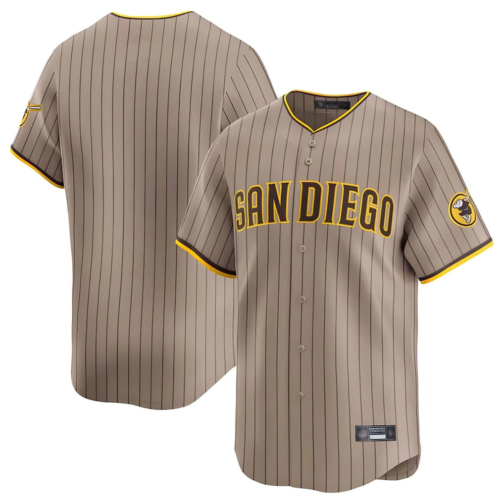 CAdoa S.Diego Padres Blank Player Khaki Home Limited Stitched Jerseys
