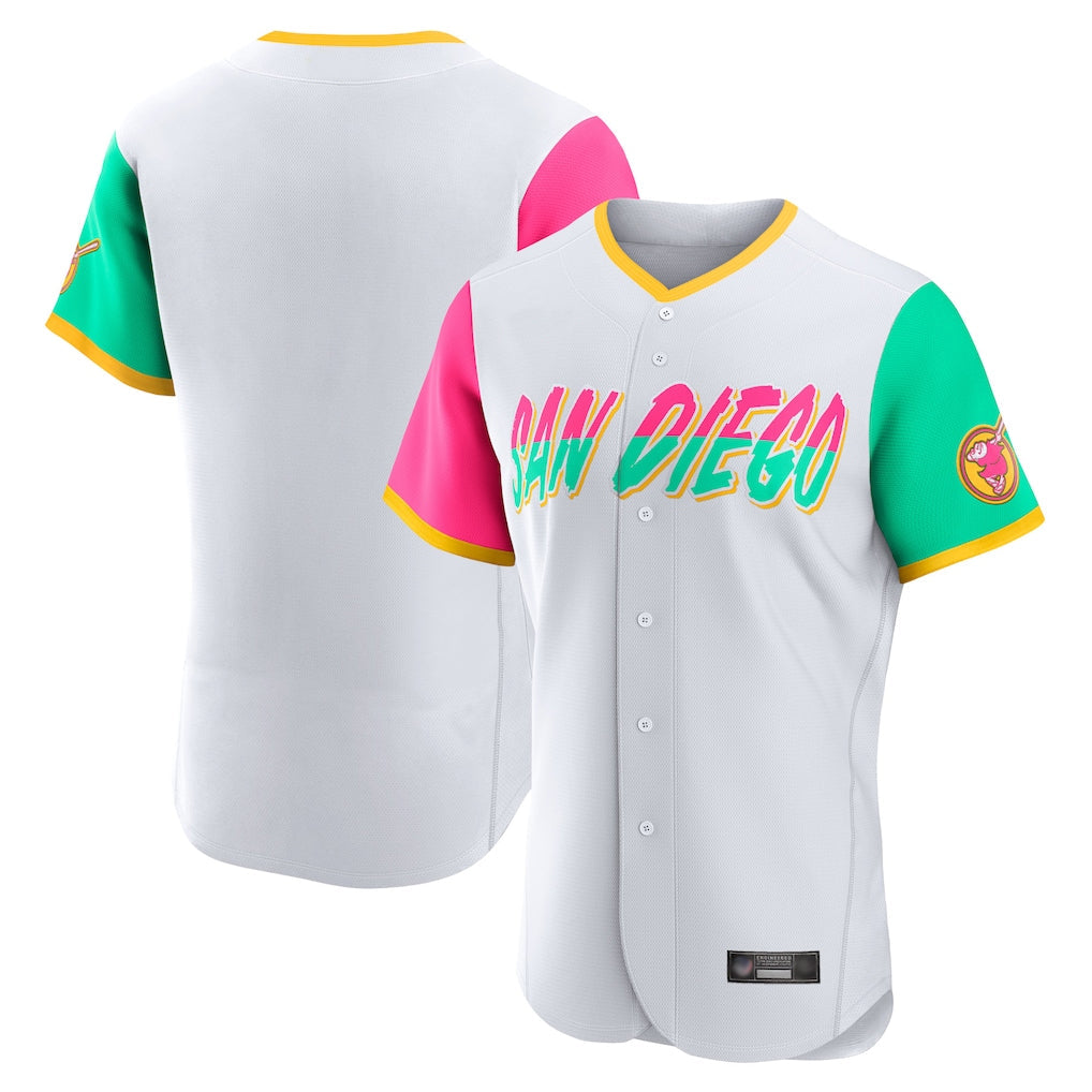 CAdoa S.Diego Padres Blank Player White City Connect Home Limited Elite Stitched Jerseys