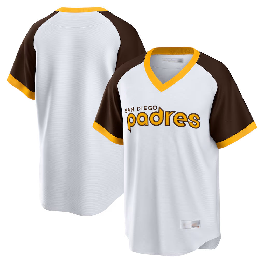 CAdoa S.Diego Padres Blank Player White Home Cooperstown Collection Game Stitched Jerseys