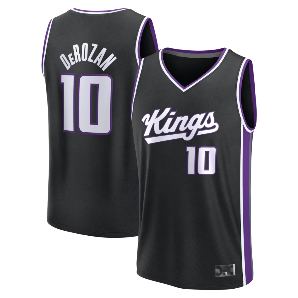 CAdoa S.Kings #10 DeMar DeRozan Fanatics Black Fast Break Replica Player Jerseys - Icon Edition