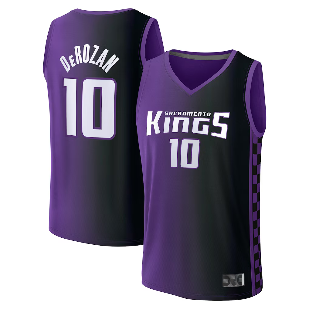 CAdoa S.Kings #10 DeMar DeRozan Fanatics Purple Fast Break Replica Jerseys - Statement Edition