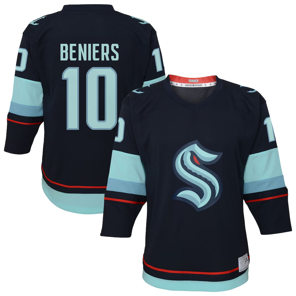 CAdoa S.Kraken #10 Matty Beniers Navy Alternate Replica Player Jerseys