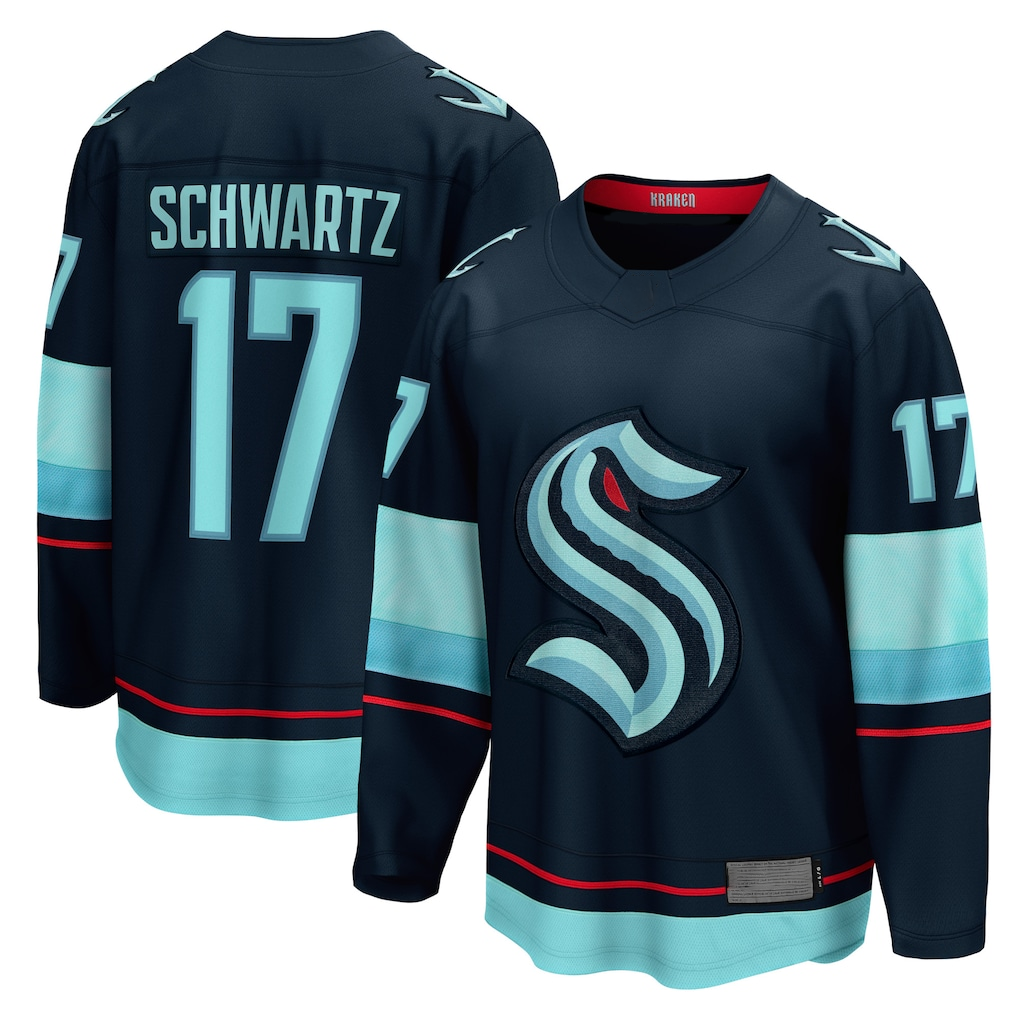 CAdoa S.Kraken #17 Jaden Schwartz Navy Home Breakaway Player Jerseys