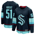 CAdoa S.Kraken #51 Shane Wright Deep Sea Blue Home Breakaway Player Jerseys