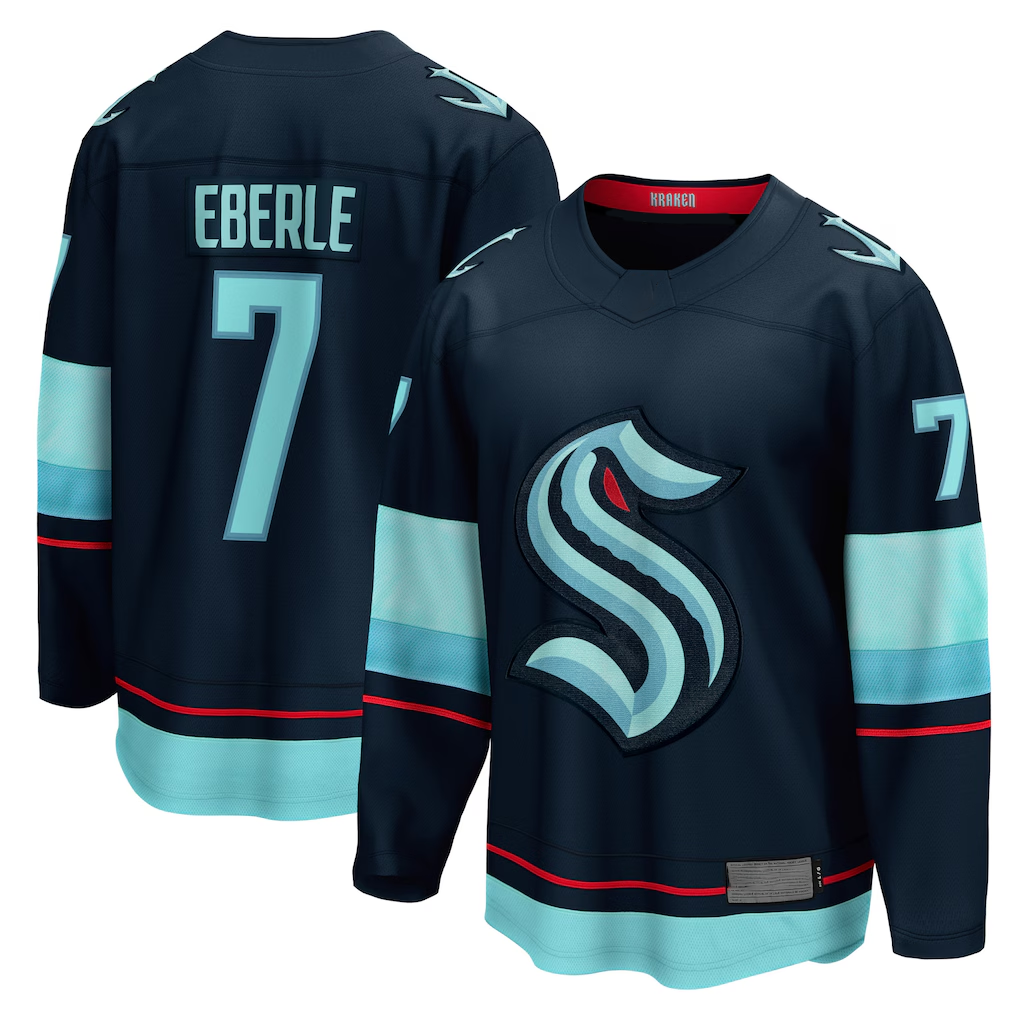 CAdoa S.Kraken #7 Jordan Eberle Navy Home Breakaway Player Jerseys