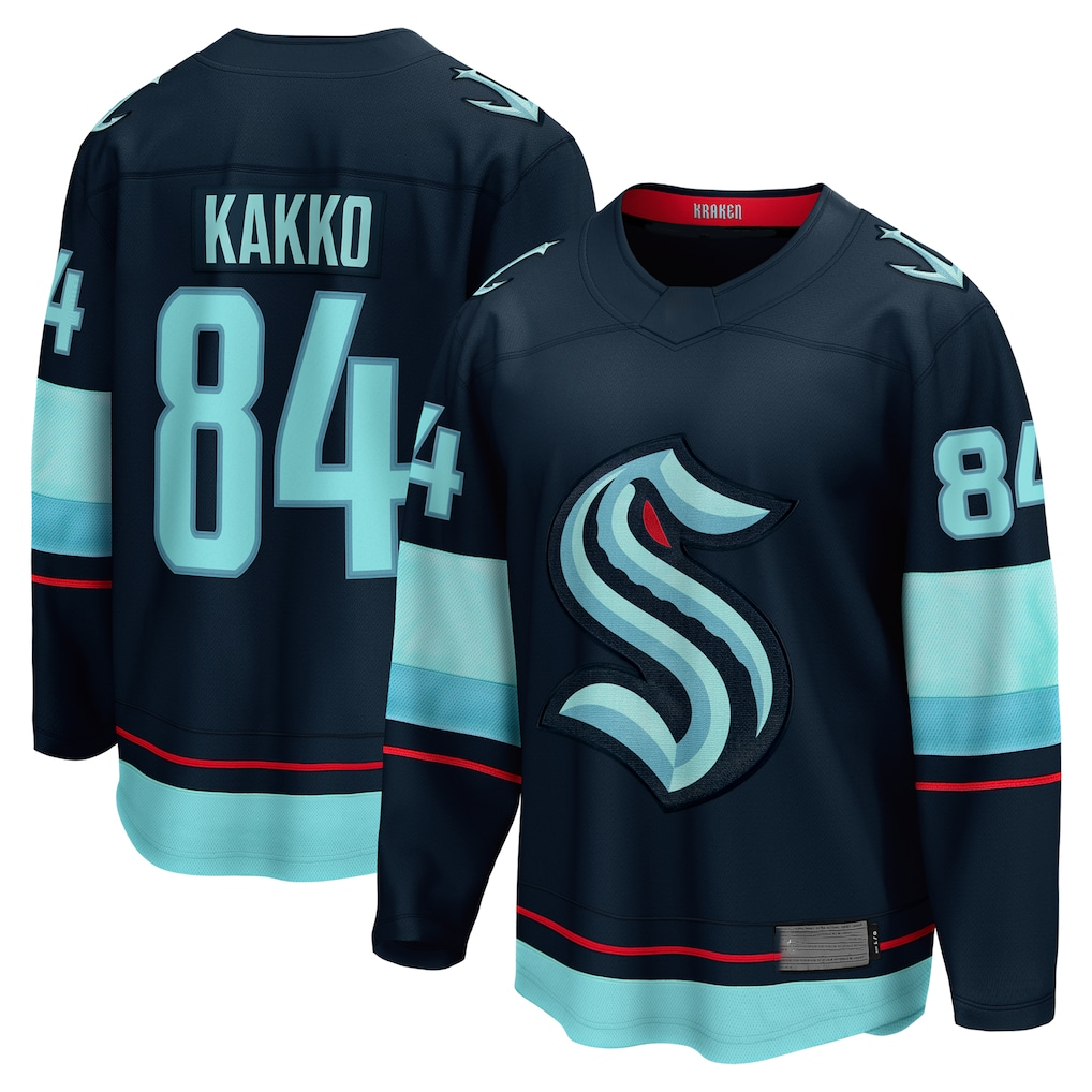CAdoa S.Kraken #84 Kaapo Kakko Deep Sea Blue Home Breakaway Player Jerseys