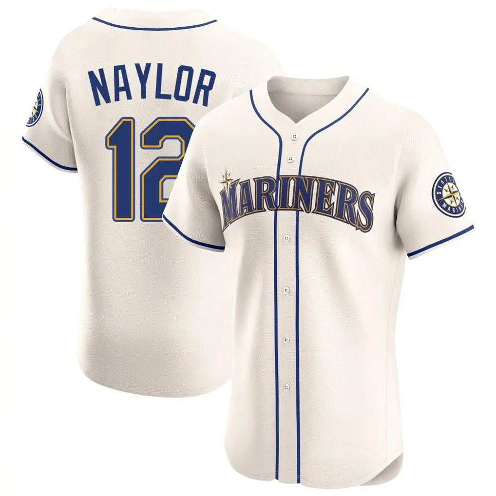 CAdoa S.Mariners #12 Josh Naylor Player Cream Home Limited Elite Stitched Jerseys