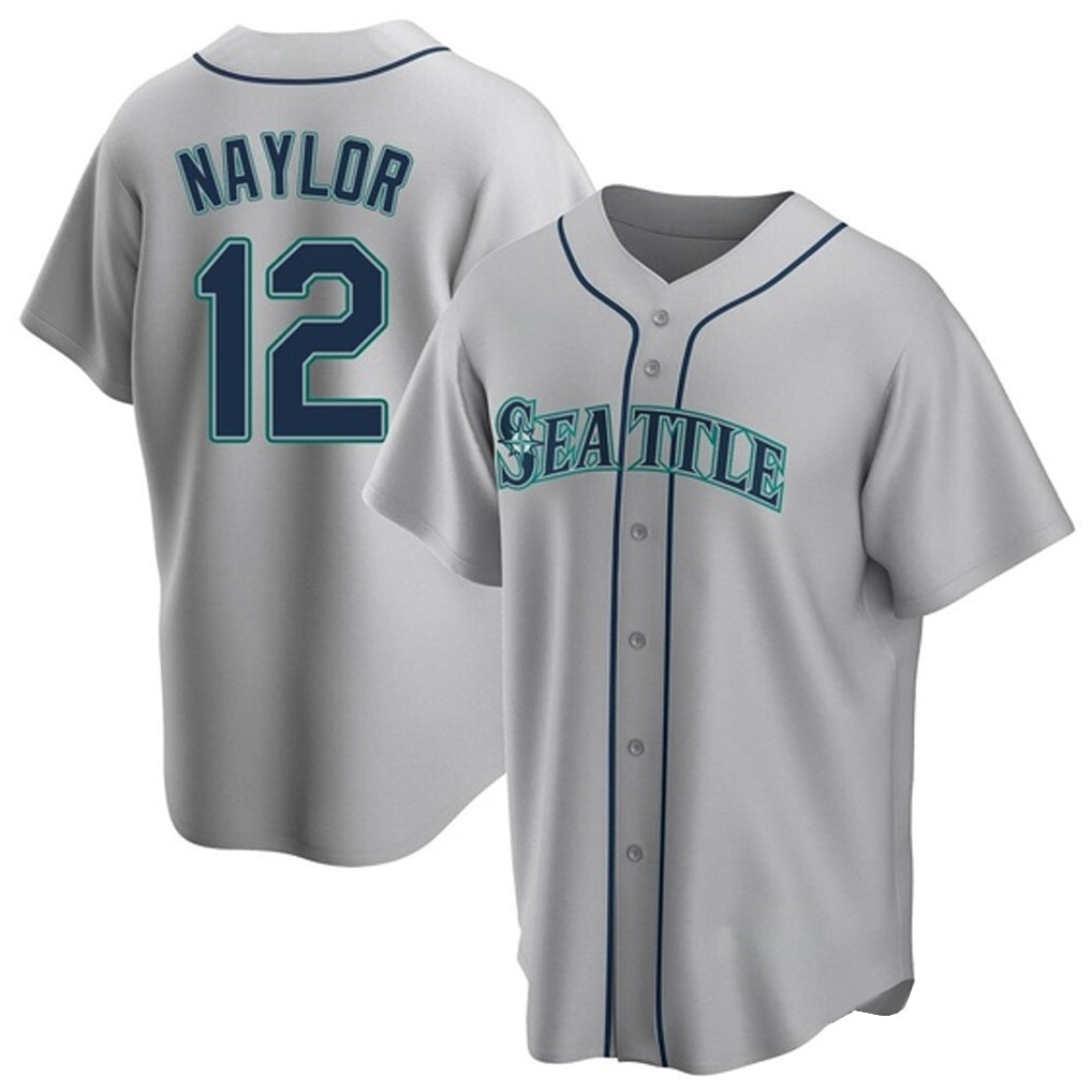 CAdoa S.Mariners #12 Josh Naylor Player Gray Home Game Stitched Jerseys