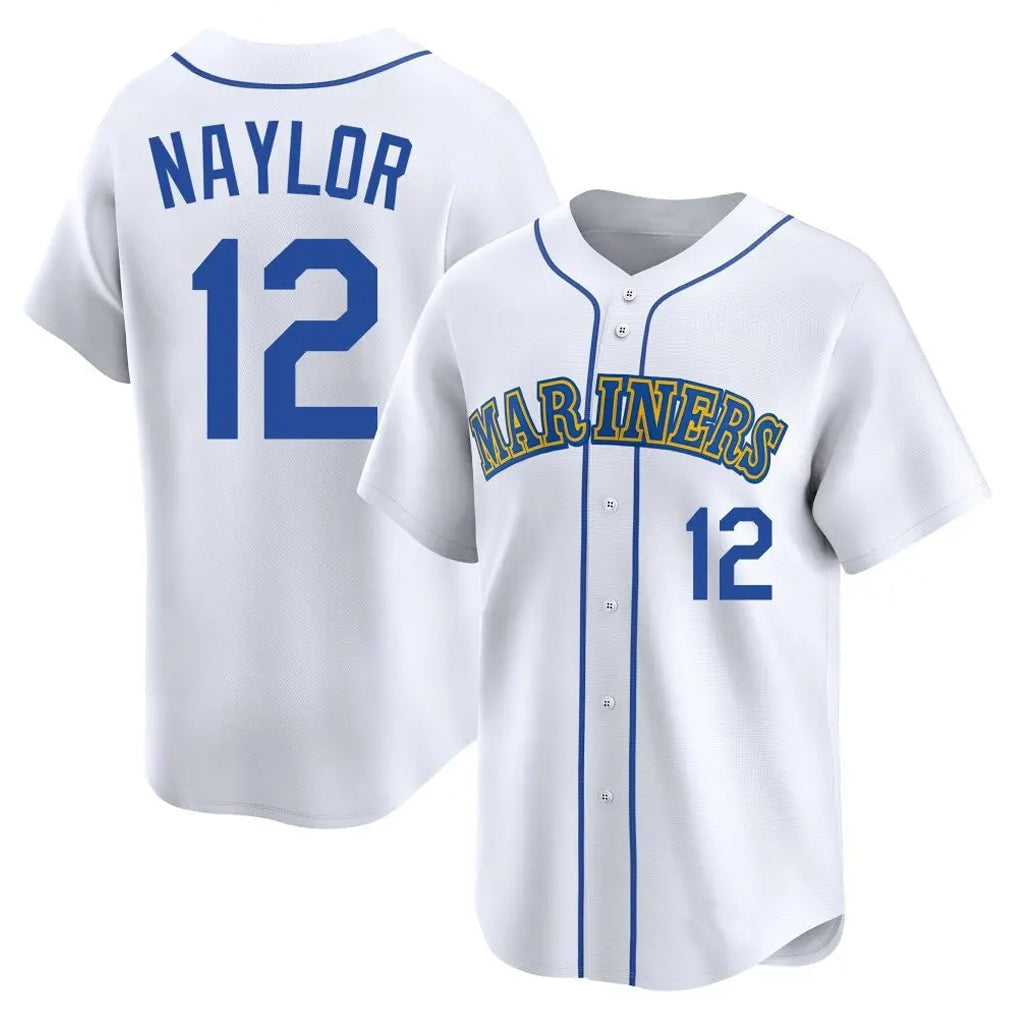 CAdoa S.Mariners #12 Josh Naylor Player White Pitch Fashion Game Stitched Jerseys