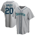 CAdoa S.Mariners #20 Luke Raley Player Gray Home Game Stitched Jerseys