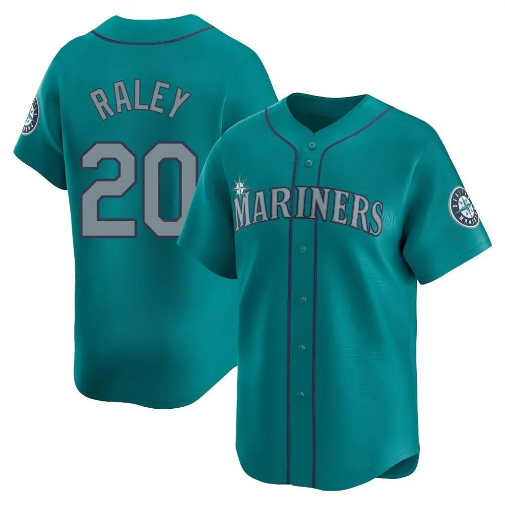 CAdoa S.Mariners #20 Luke Raley Player Teal Home Limited Stitched Jerseys