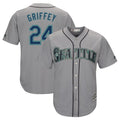 CAdoa S.Mariners #24 Ken Griffey Jr Player Gray Cool Base Home Game Stitched Jerseys