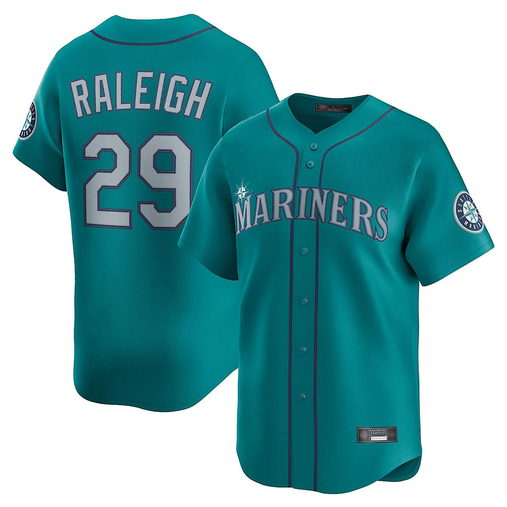 CAdoa S.Mariners #29 Cal Raleigh Player Teal Home Limited Stitched Jerseys