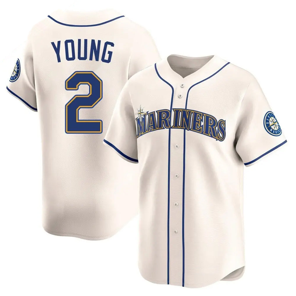 CAdoa S.Mariners #2 Cole Young Player Cream Home Limited Stitched Jerseys