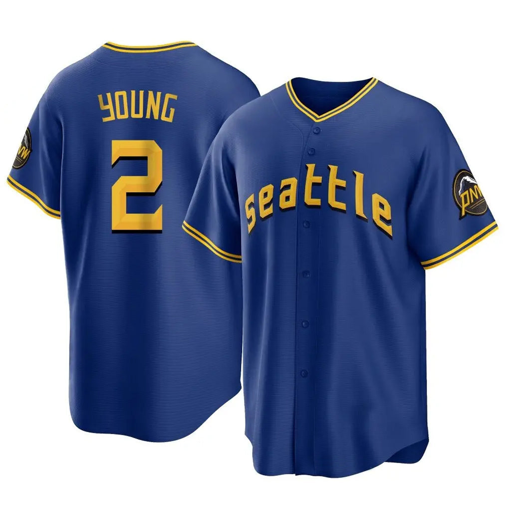 CAdoa S.Mariners #2 Cole Young Player Royal City Connect Home Game Stitched Jerseys