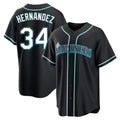 CAdoa S.Mariners #34 Felix Hernandez Player Black Fashion Home Limited Stitched Jerseys