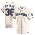 CAdoa S.Mariners #36 Logan Gilbert Player Cream Home Limited Stitched Jerseys