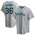 CAdoa S.Mariners #36 Logan Gilbert Player Gray Home Game Stitched Jerseys
