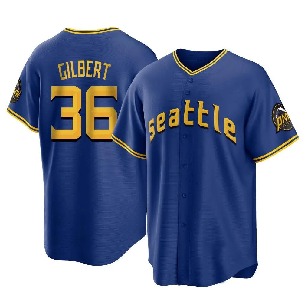 CAdoa S.Mariners #36 Logan Gilbert Player Royal City Connect Home Game Stitched Jerseys