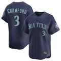 CAdoa S.Mariners #3 J.P. Crawford Player Navy Home Limited Stitched Jerseys