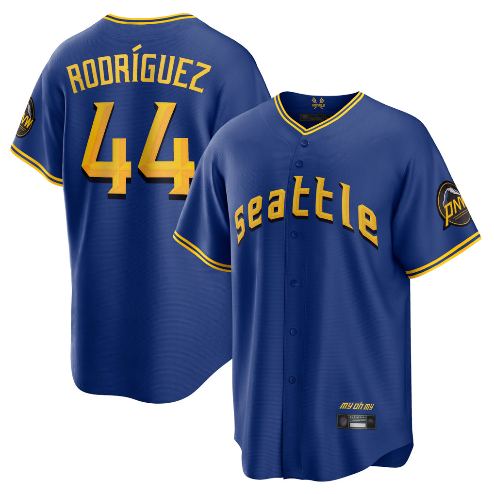 CAdoa S.Mariners #44 Julio Rodriguez Player Royal City Connect Home Game Stitched Jerseys