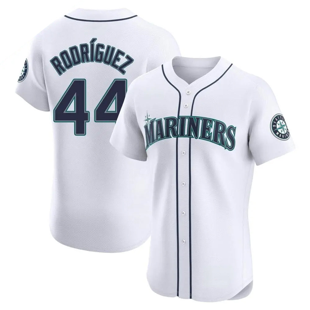 CAdoa S.Mariners #44 Julio Rodriguez Player White Home Limited Elite Stitched Jerseys