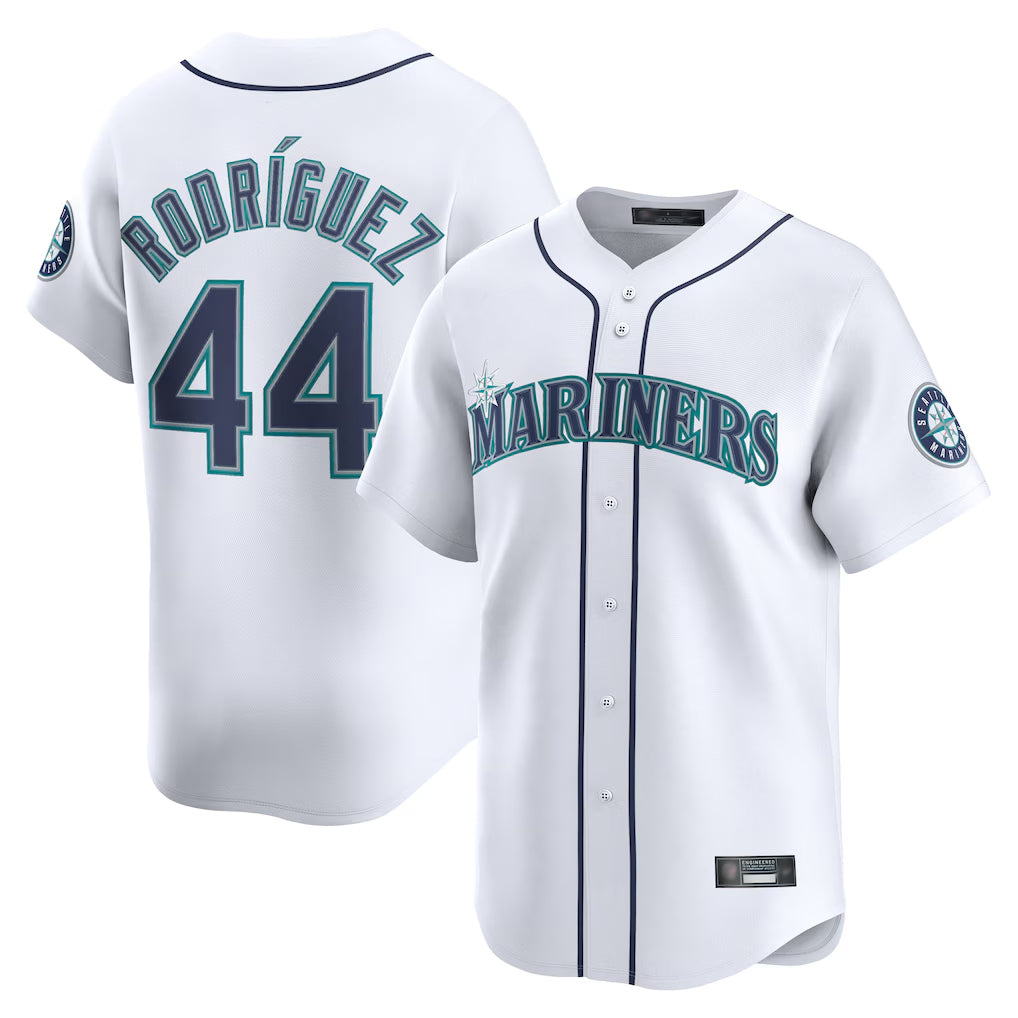 CAdoa S.Mariners #44 Julio Rodriguez Player White Home Limited Stitched Jerseys