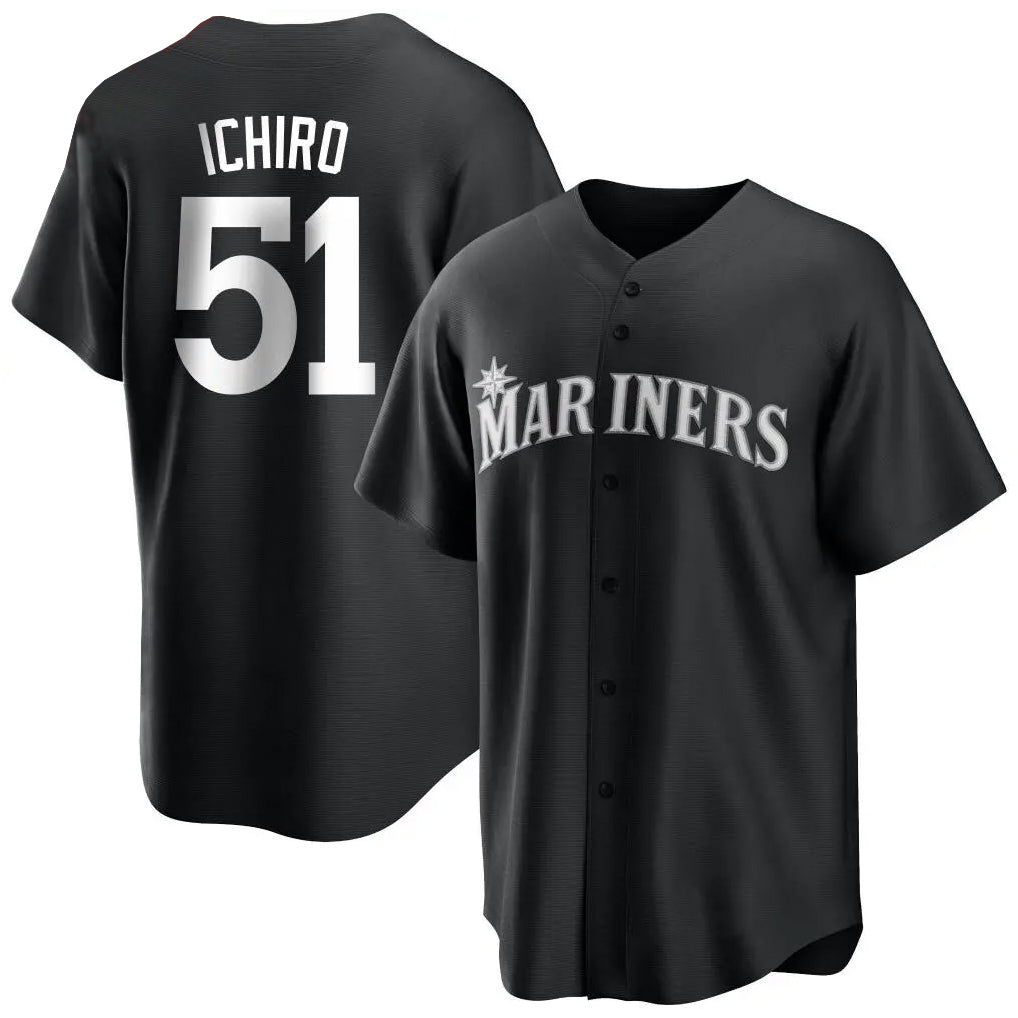 CAdoa S.Mariners #51 Ichiro Suzuki Player Black Home Limited Stitched Jerseys
