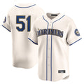 CAdoa S.Mariners #51 Ichiro Suzuki Player Cream Home Limited Stitched Jerseys