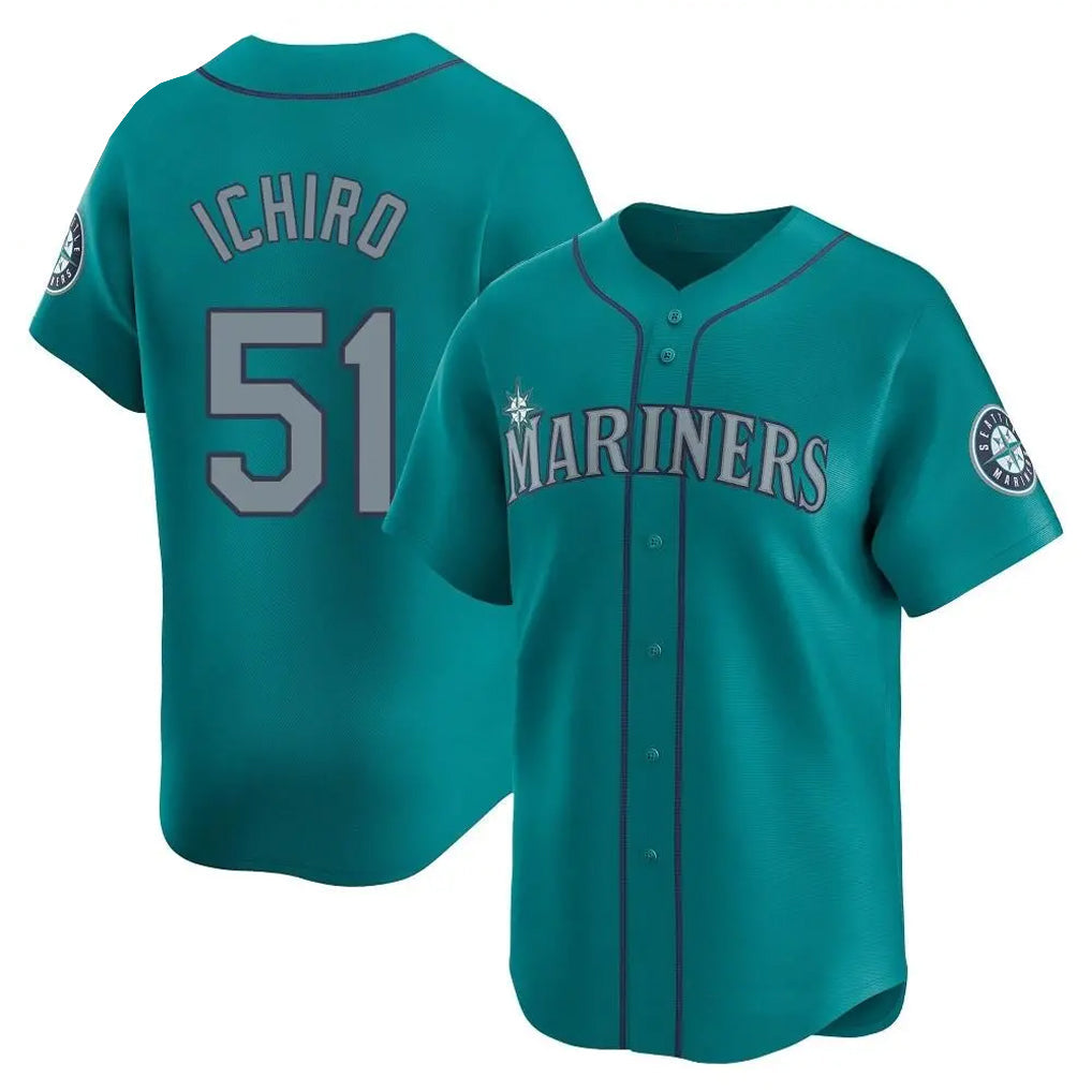 CAdoa S.Mariners #51 Ichiro Suzuki Player Teal Home Limited Stitched Jerseys