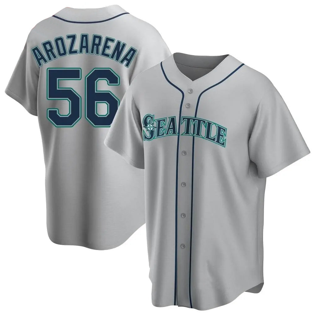 CAdoa S.Mariners #56 Randy Arozarena Player Gray Home Game Stitched Jerseys