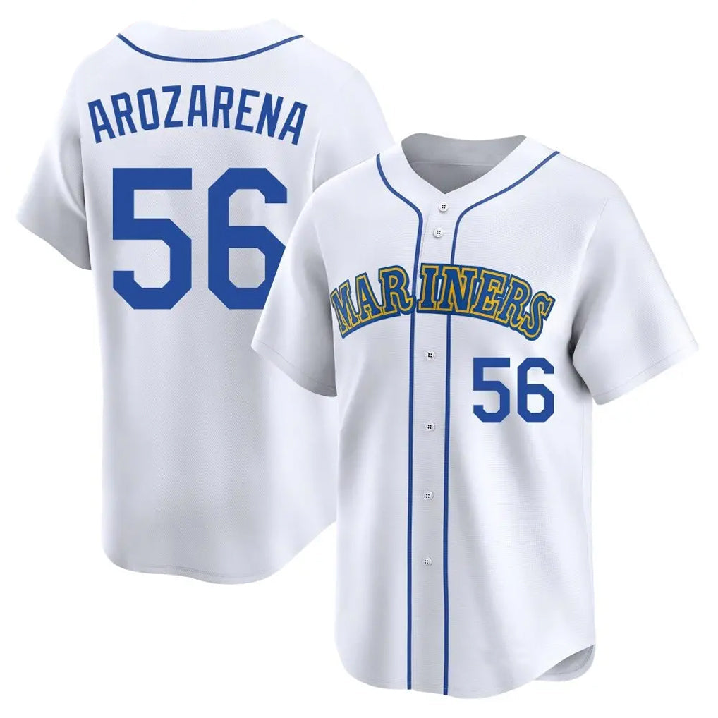 CAdoa S.Mariners #56 Randy Arozarena Player White Pitch Fashion Game Stitched Jerseys