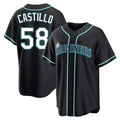 CAdoa S.Mariners #58 Luis Castillo Player Black Fashion Home Limited Stitched Jerseys