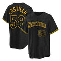 CAdoa S.Mariners #58 Luis Castillo Player Black Snake Skin City Home Limited Stitched Jerseys