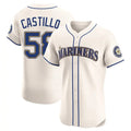 CAdoa S.Mariners #58 Luis Castillo Player Cream Home Limited Elite Stitched Jerseys