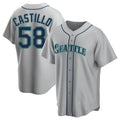 CAdoa S.Mariners #58 Luis Castillo Player Gray Home Game Stitched Jerseys