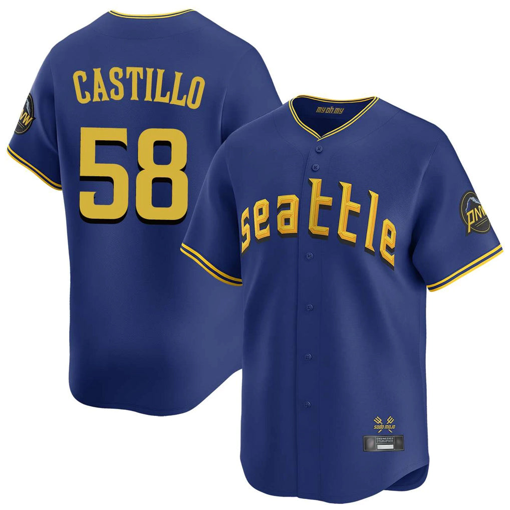 CAdoa S.Mariners #58 Luis Castillo Player Royal City Connect Home Limited Stitched Jerseys