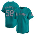 CAdoa S.Mariners #58 Luis Castillo Player Teal Home Limited Stitched Jerseys