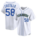 CAdoa S.Mariners #58 Luis Castillo Player White Throwback Cooperstown Collection Limited Game Stitched Jerseys