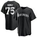 CAdoa S.Mariners #75 Andres Munoz Player Black Home Limited Stitched Jerseys