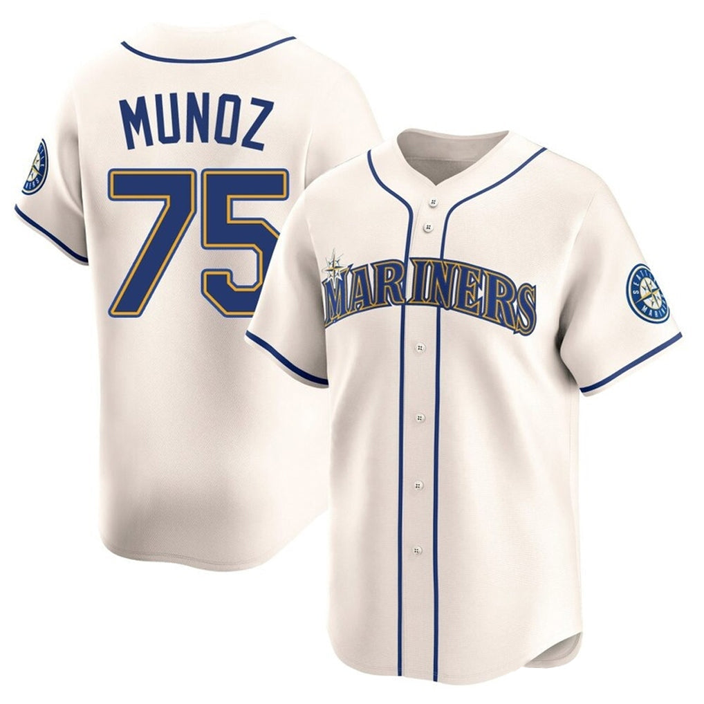 CAdoa S.Mariners #75 Andres Munoz Player Cream Home Limited Stitched Jerseys