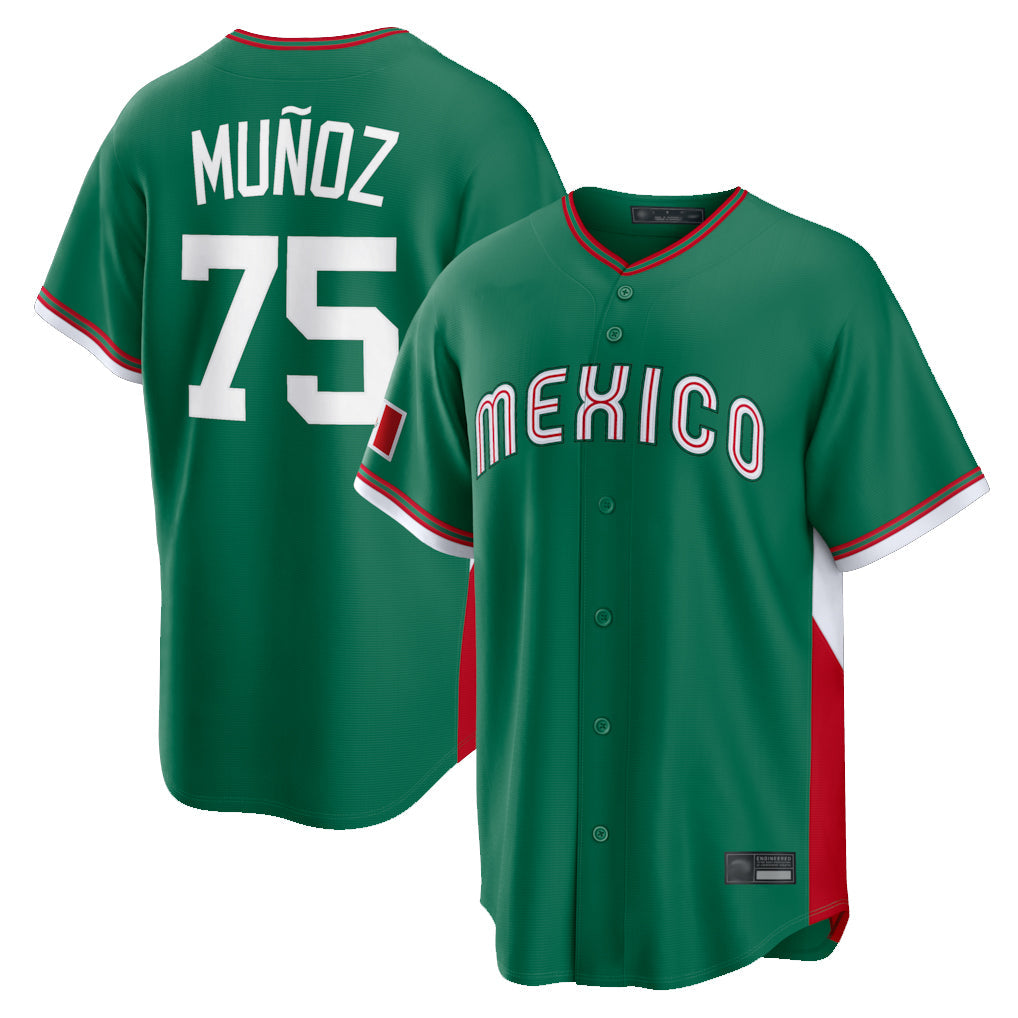 CAdoa S.Mariners #75 Andres Munoz Player Green 2026 World Classic Road Home Limited Stitched Jerseys