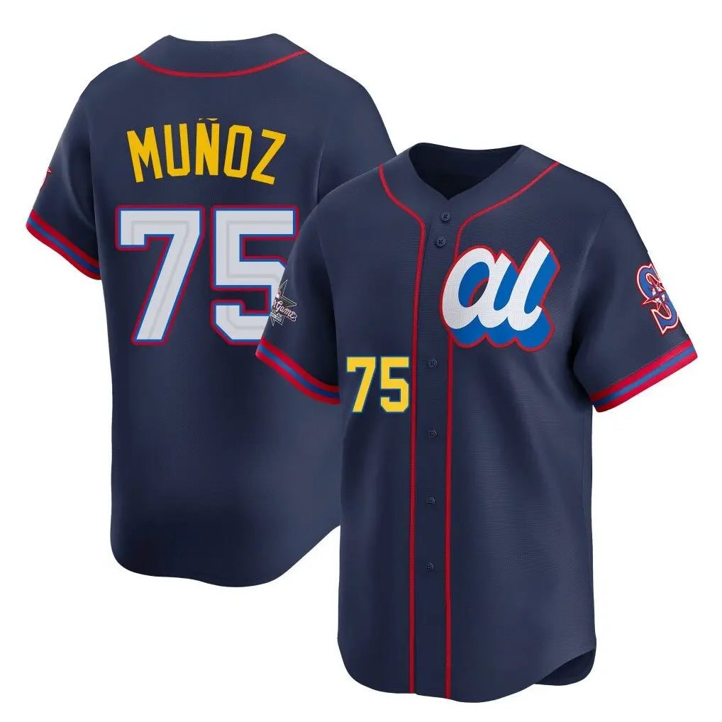 CAdoa S.Mariners #75 Andres Munoz Player Navy Limited American League All-Star Edition Stitched Jerseys