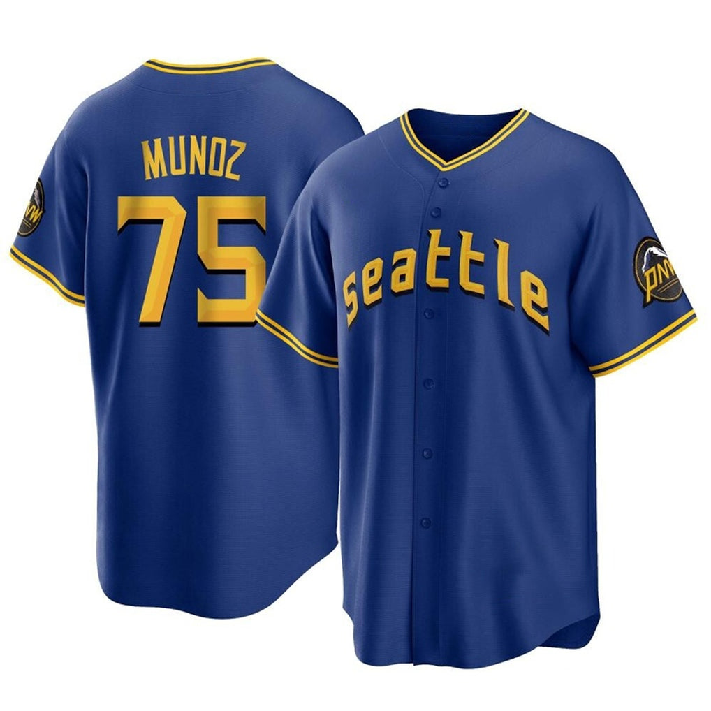 CAdoa S.Mariners #75 Andres Munoz Player Royal City Connect Home Game Stitched Jerseys