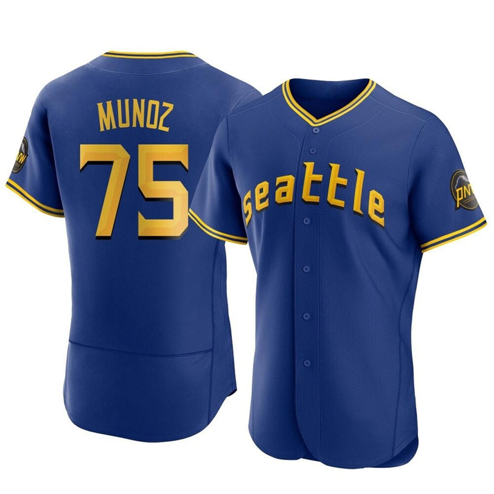 CAdoa S.Mariners #75 Andres Munoz Player Royal City Connect Home Limited Elite Stitched Jerseys